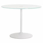 Progettare Roundtable Milano vetro e metallo (Ø 100 cm) (bianco)