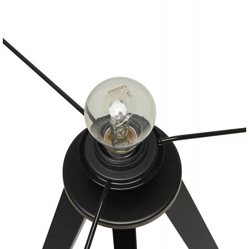 Lampe sur pied de style scandinave TRANI en tissu (noir) - image 23064