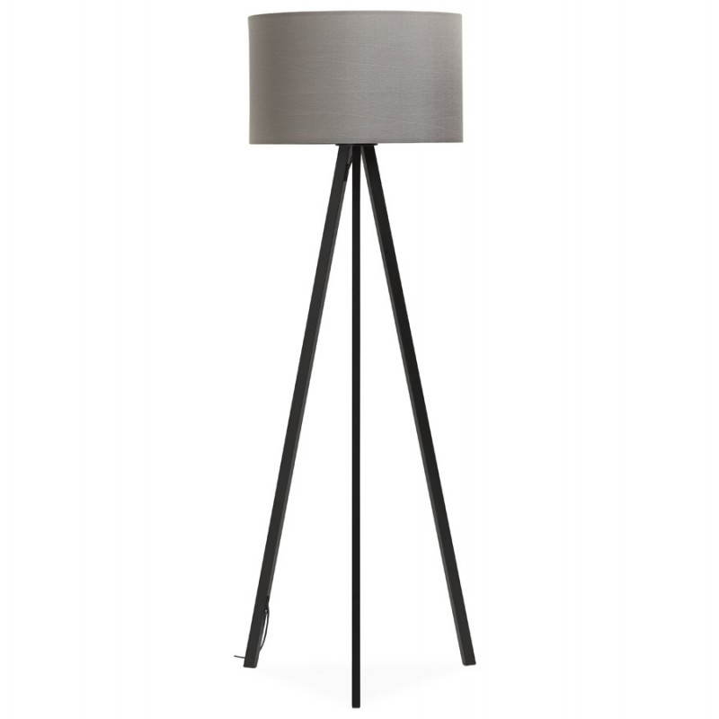 Lampe Fuß des skandinavischen Stil TRANI in Stoff (grau, schwarz) - image 23104