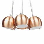 Lámpara colgante retro 7 bolas GELA en metal (cobre)