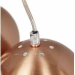 Lámpara colgante retro 7 bolas GELA en metal (cobre)
