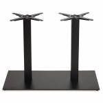 Double table foot RAMBOU painted metal (50cmX100cmX73cm) (black)