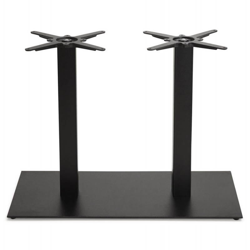 Doppio piede tavolo RAMBOU dipinto in metallo (50cmX100cmX73cm) (nero) - image 23608