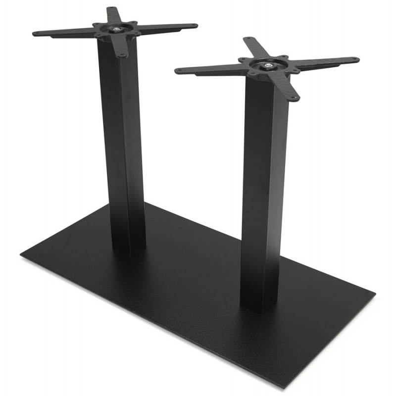 Doppio piede tavolo RAMBOU dipinto in metallo (50cmX100cmX73cm) (nero) - image 23615
