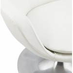 Fauteuil design rotatif à 360° ROMANE (blanc)