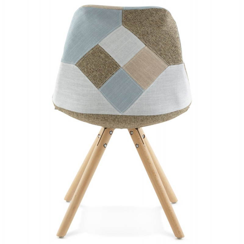 Estilo de silla patchwork tela bohemio escandinava (azul, gris, beige) - image 25360