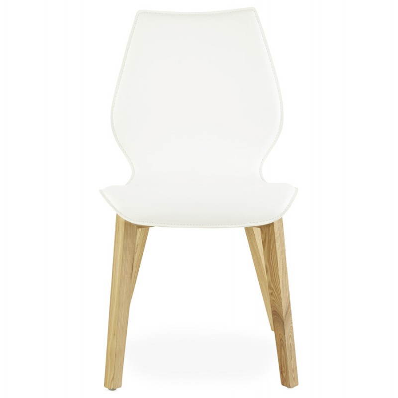 Chaise vintage style scandinave MARTY (blanc) - image 25383