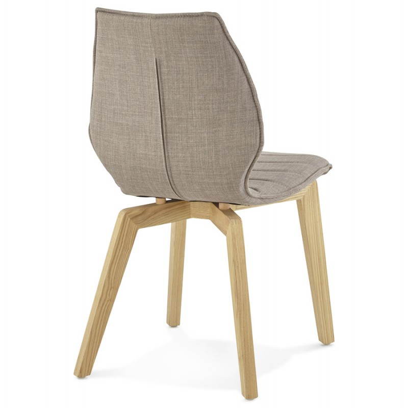 Estilo vintage silla escandinava MARTY tela (gris) - image 25486