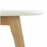 Mesas de centro diseño arte extraible de madera de roble (blanco)