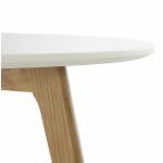 Table basse scandinave TAROT en bois et chêne massif (blanc)