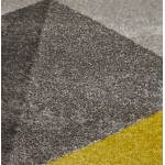 Tapis design style scandinave rectangulaire GEO (230cm X 160cm) (jaune, gris, beige)