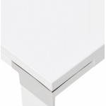 Bureau droit design BOUNY en bois pieds blancs (160 X 80 cm) (blanc)