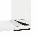Bureau droit design BOUNY en bois pieds blancs (160 X 80 cm) (blanc)