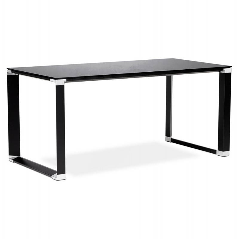 Gehärtetes Glas (schwarze) Design richtigen Schreibtisch BOIN (160 X 80 cm) - image 26035