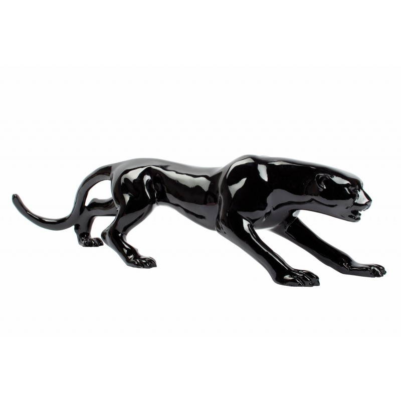 Statue Harz (schwarz) Panther Design dekorative Skulptur H19 - image 26459