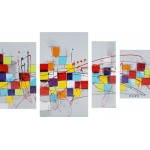 Pintura contemporánea mesa de coma estilo abstracto 