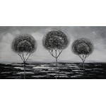 Table painting figurative contemporary trees 