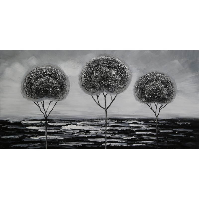 Cuadro pintura óleo figurativo contemporáneos árboles 
