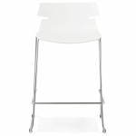 Bar design mid-height BRIO (white) polypropylene stool