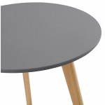 Tavolini design arte estraibile in legno e rovere (grigio scuro)