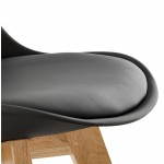 Chaise contemporaine style scandinave FJORD (noir)