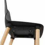 Chaise design scandinave SUEDE (noir)