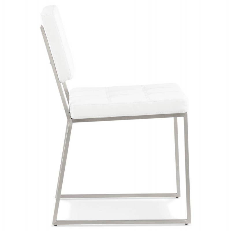 Gesteppt und gepolstert Design Stuhl BOUTON (weiß) - image 27859