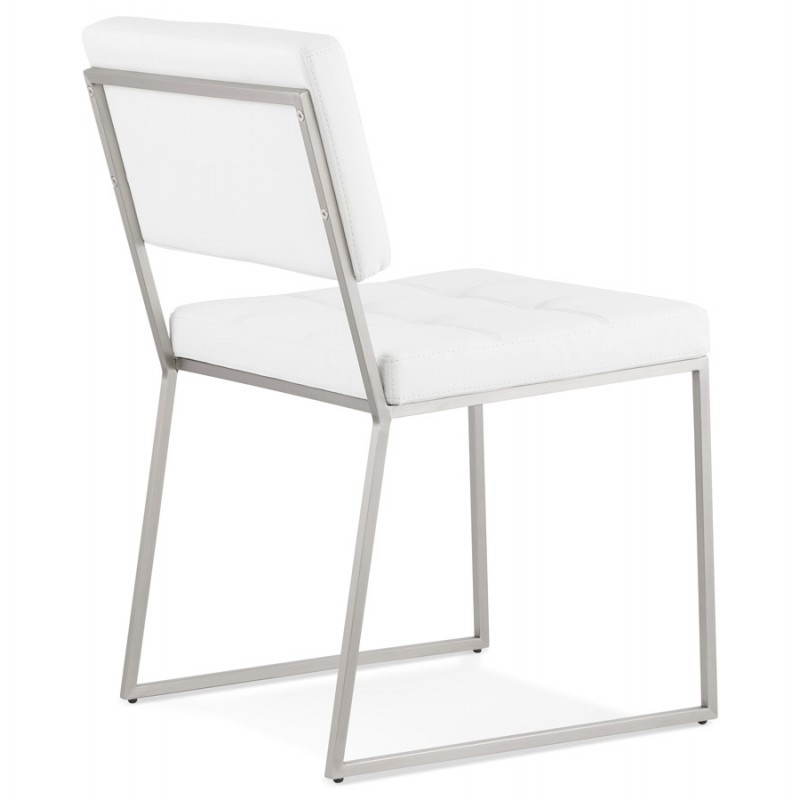 Gesteppt und gepolstert Design Stuhl BOUTON (weiß) - image 27860