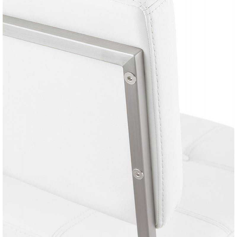 Chaise design capitonnée et rembourrée BOUTON (blanc) - image 27863