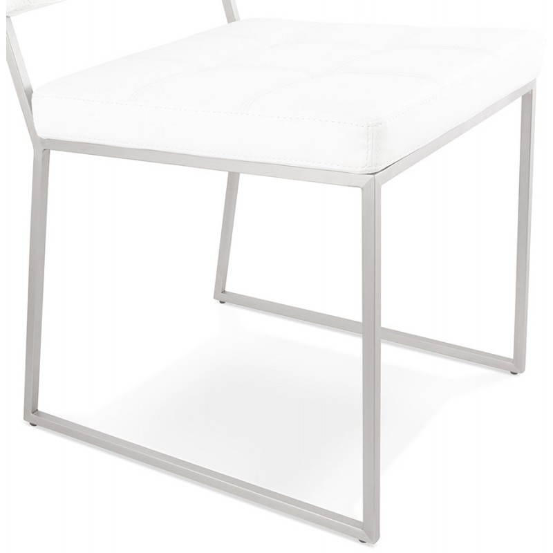 Gesteppt und gepolstert Design Stuhl BOUTON (weiß) - image 27866