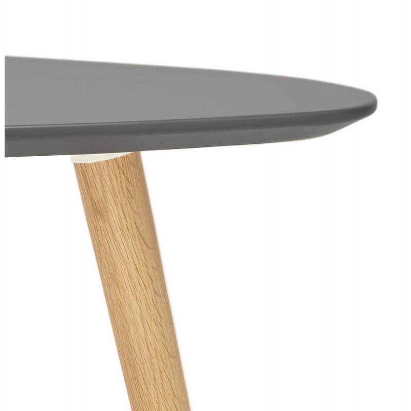 Tables basses design ovales gigognes GOLDA en bois et chêne massif (gris foncé) - image 27916