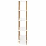 Shelf design bookcase style Scandinavian ERIKA wooden (white)