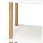 Shelf design bookcase style Scandinavian ERIKA wooden (white)