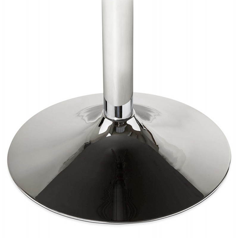 Table de repas ou bureau ronde design NILS en bois et métal chromé (Ø 90 cm) (noir) - image 28452