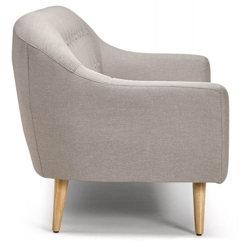 Fixed Scandinavian upholstered 3 sofa LUCIA fabric (grey) - image 28483