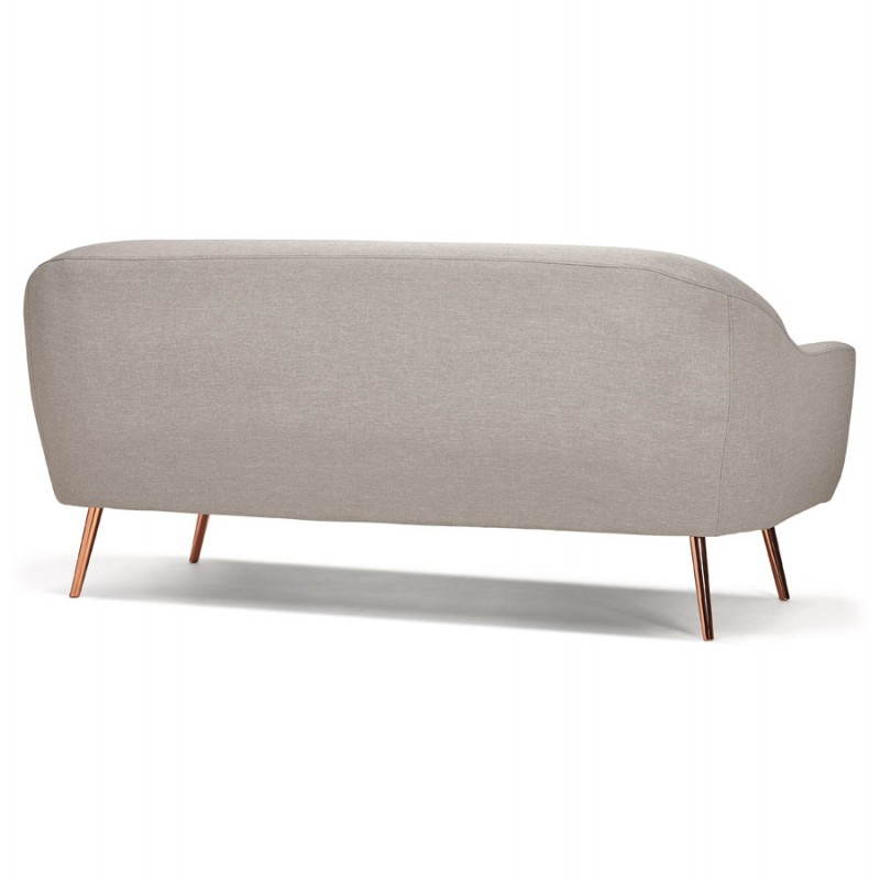 Fixed Scandinavian upholstered 3 sofa LUCIA fabric (grey) - image 28486