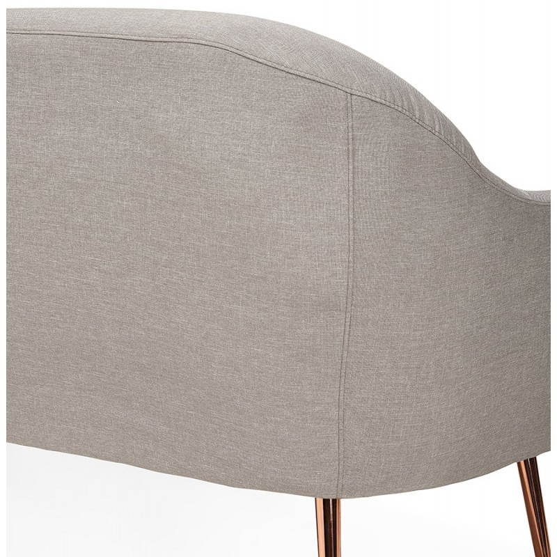 Fixed Scandinavian upholstered 3 sofa LUCIA fabric (grey) - image 28495