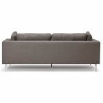 Modern fixed sofa 3 places IRINA fabric (dark gray)