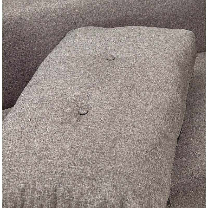 Moderno sofá fijo 3 lugares a tela de IRINA (gris oscuro) - image 28511