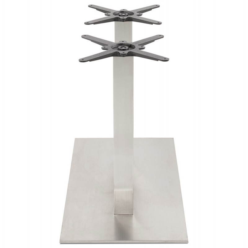 Double pied de table RAMBOU en acier brossé (50cmX100cmX73cm) - image 28523
