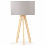 Lampe de table TRANI MINI sur trépied avec abat jour (gris)