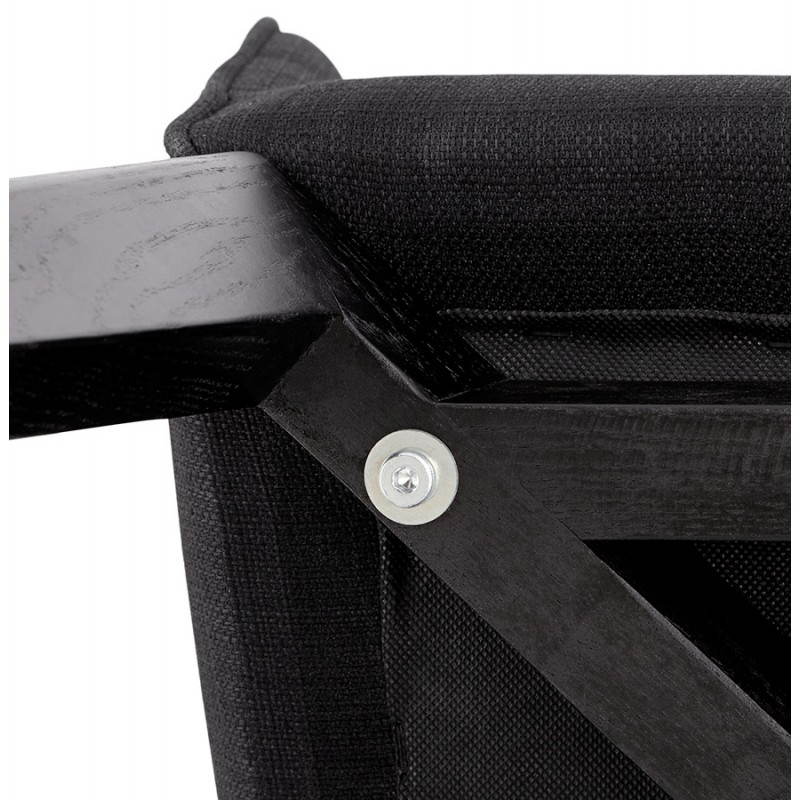 Fauteuil design et moderne avec accoudoirs ANTONELA en tissu (noir) - image 28609