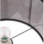 Lampe de table design réglable en hauteur LATIUM en tissu (gris)