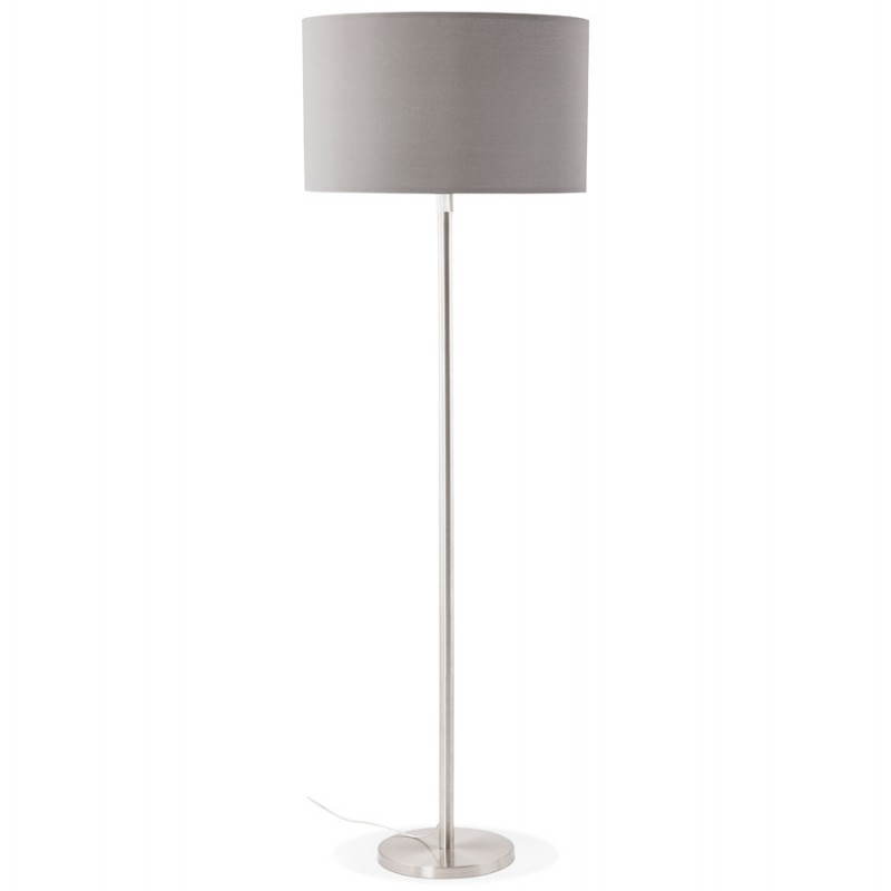 Lampe sur pied design réglable en hauteur LATIUM en tissu (gris) - image 28810