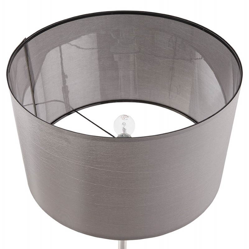 Lampe sur pied design réglable en hauteur LATIUM en tissu (gris) - image 28818