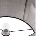 Lampe sur pied design réglable en hauteur LATIUM en tissu (gris)