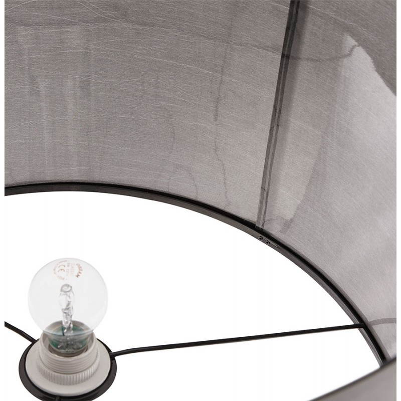 Lampe sur pied design réglable en hauteur LATIUM en tissu (gris) - image 28820