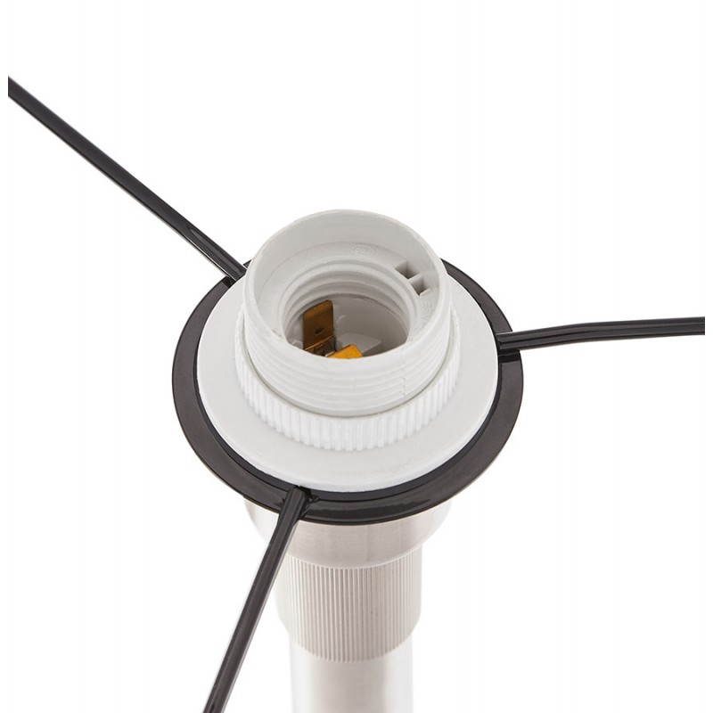 Lampe sur pied design réglable en hauteur LATIUM en tissu (gris) - image 28822