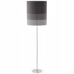 Diseño de lámpara de pie regulable en altura, tela LAZIO (negro)