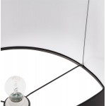 Lampe sur pied design réglable en hauteur LATIUM en tissu (noir)